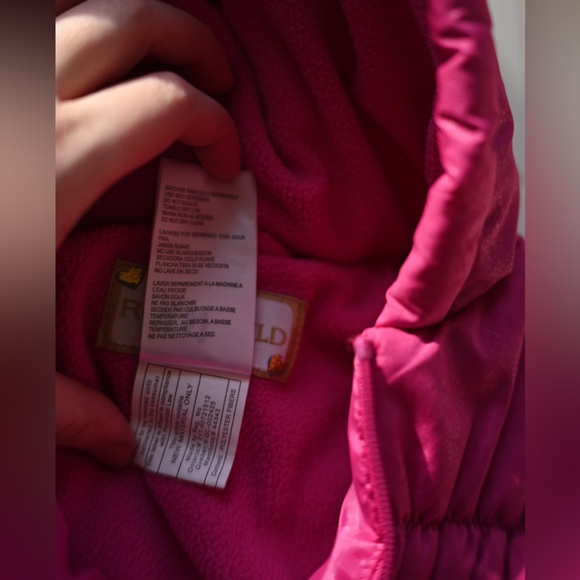 Rothschild 12M Infant Girls Snowsuit In Vibrant Pink with Floral Embossed Design - Picture 10 of 15